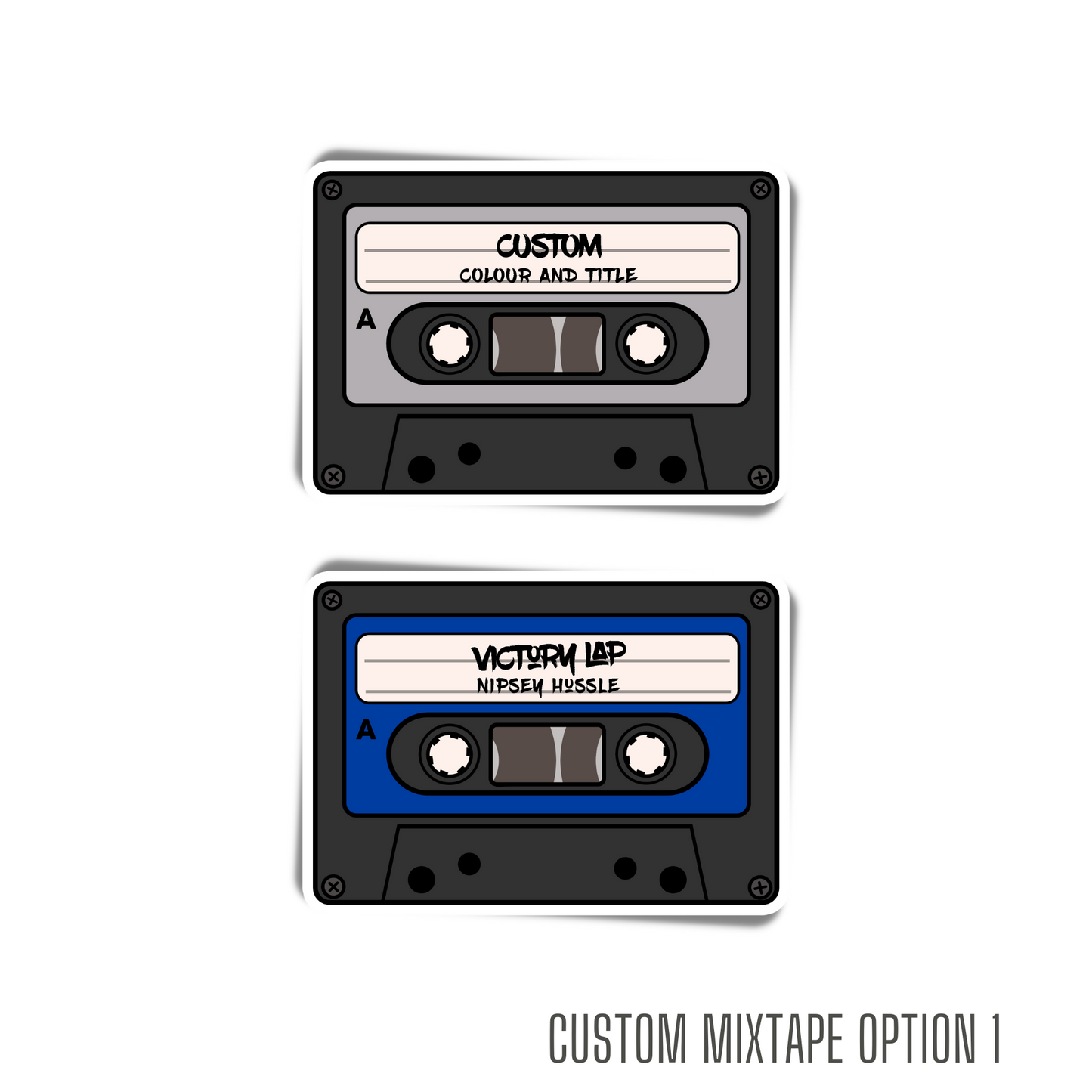 Custom Cassettes Mixtapes Stickers