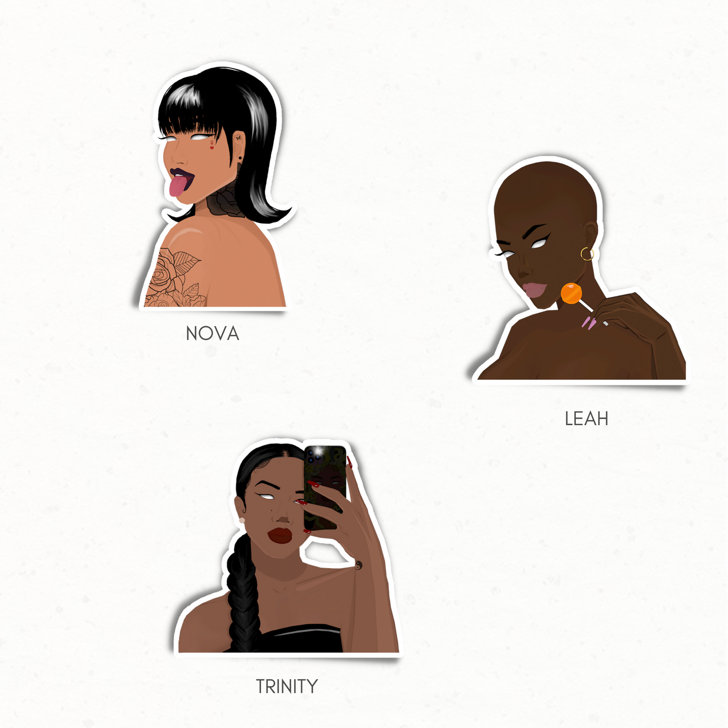 The Boujie Bunch Stickers