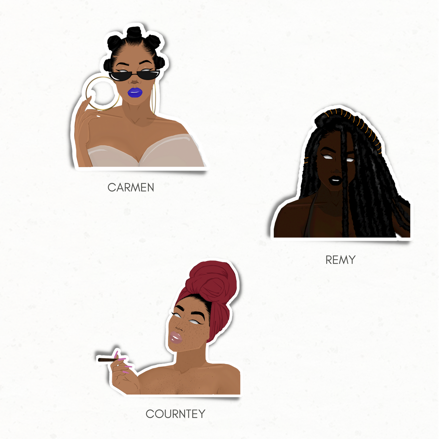 The Boujie Bunch Stickers