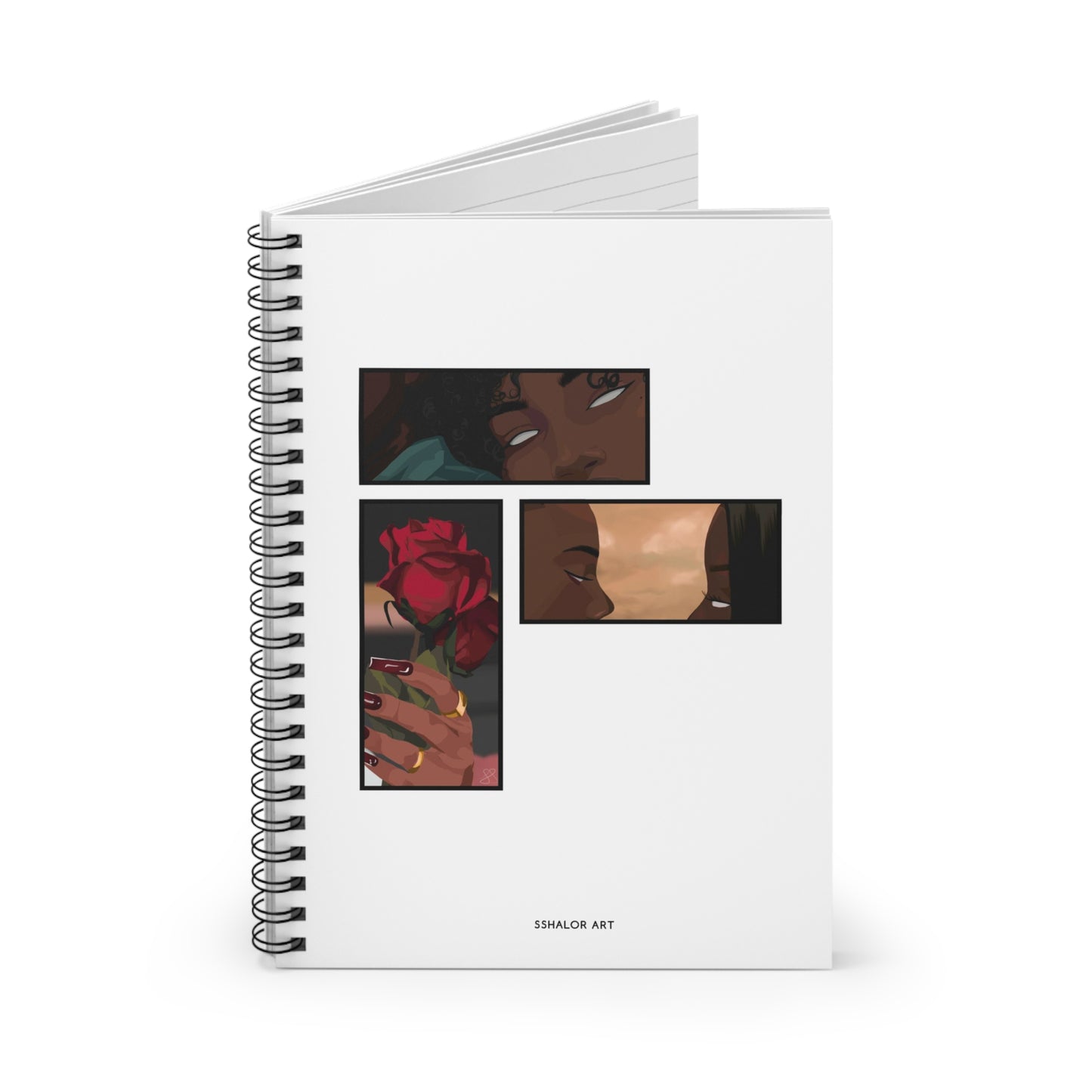 Muses .04 "BLACK LUV" Spiral Notebook