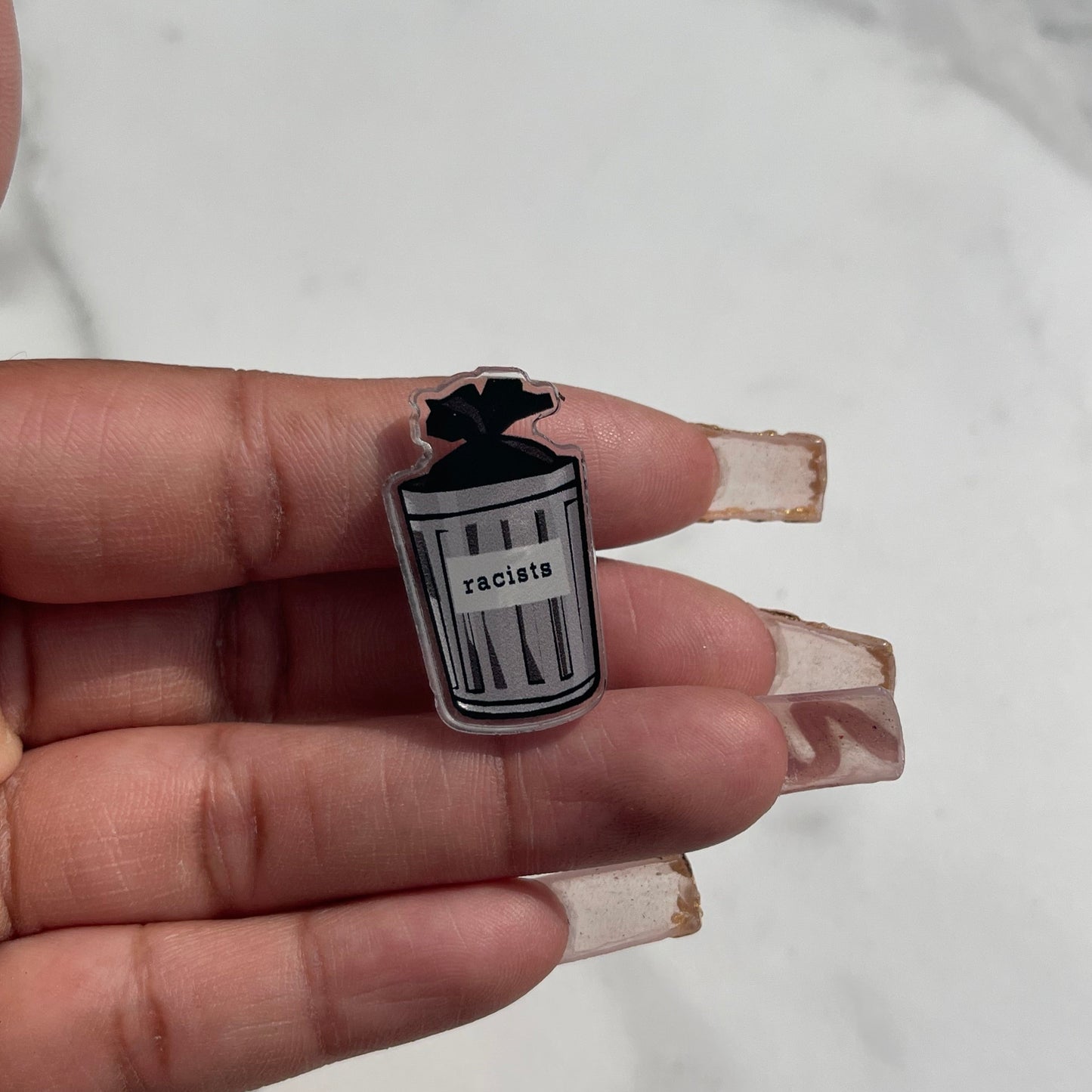 'Racists are Trash' Pin