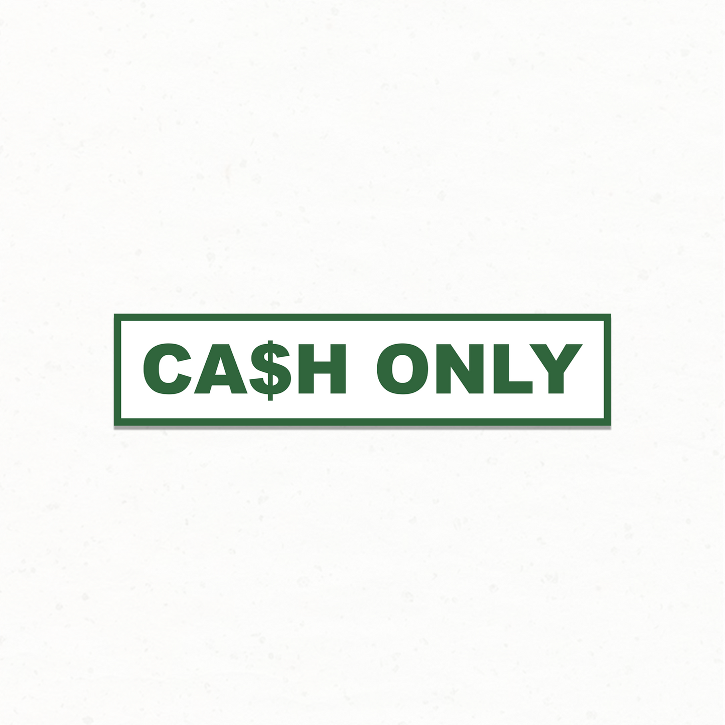 CA$H ONLY Sticker