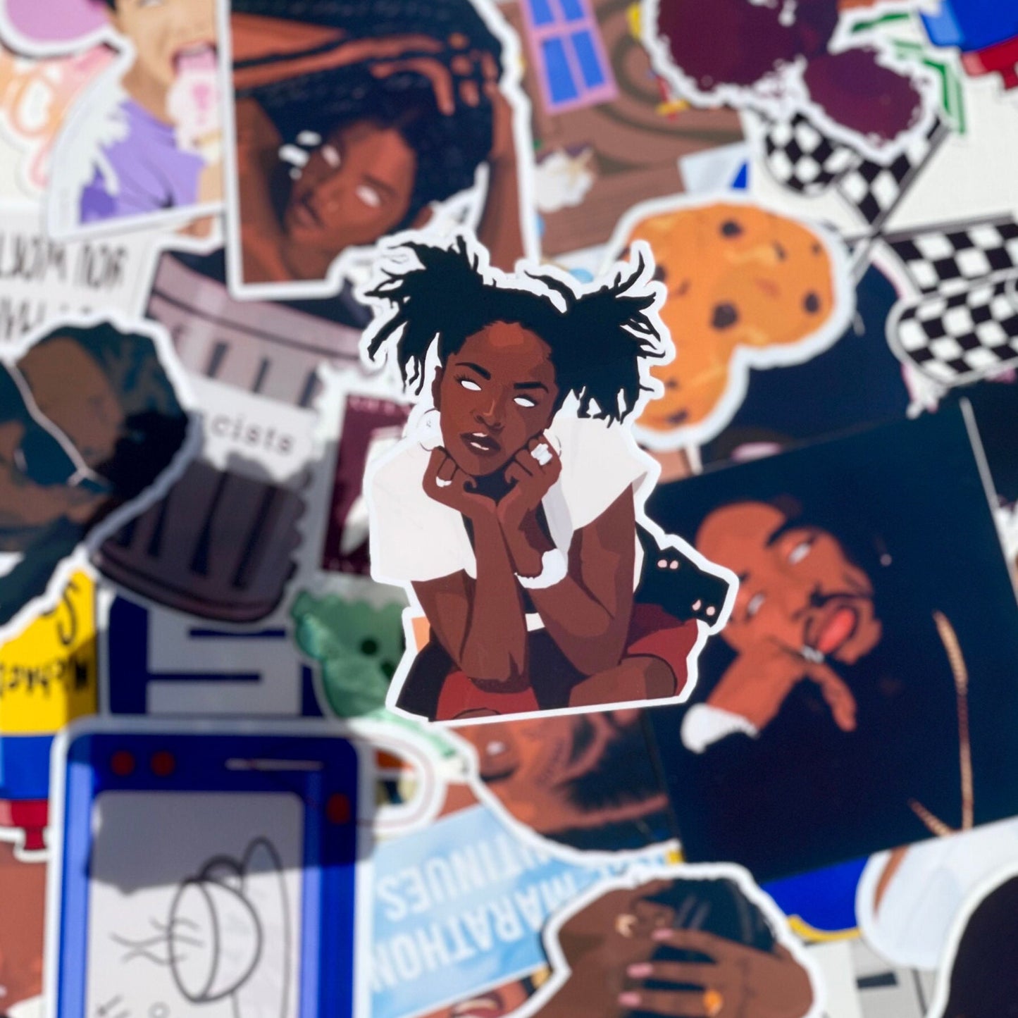 Lauryn Hill .2 Tupac, Die Cut Sticker | Hip Hop Stickers | Laptop, Journal, Waterbottle Stickers | Celebrity Stickers