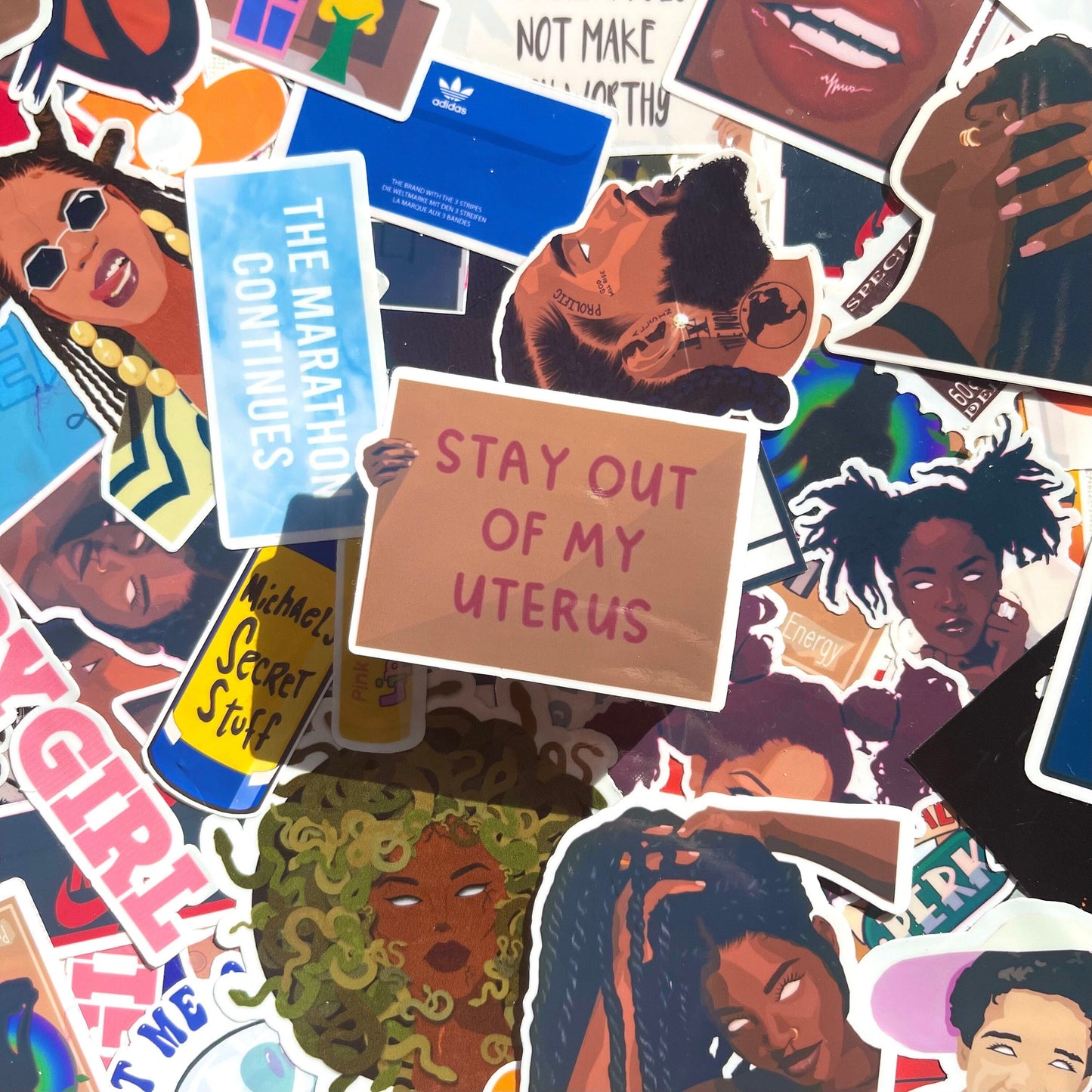 Stay Out of my Uterus Sign. 03, Die Cut Sticker |Healthcare, Pro-Choice Stickers | Laptop, Water bottle, Journal Stickers