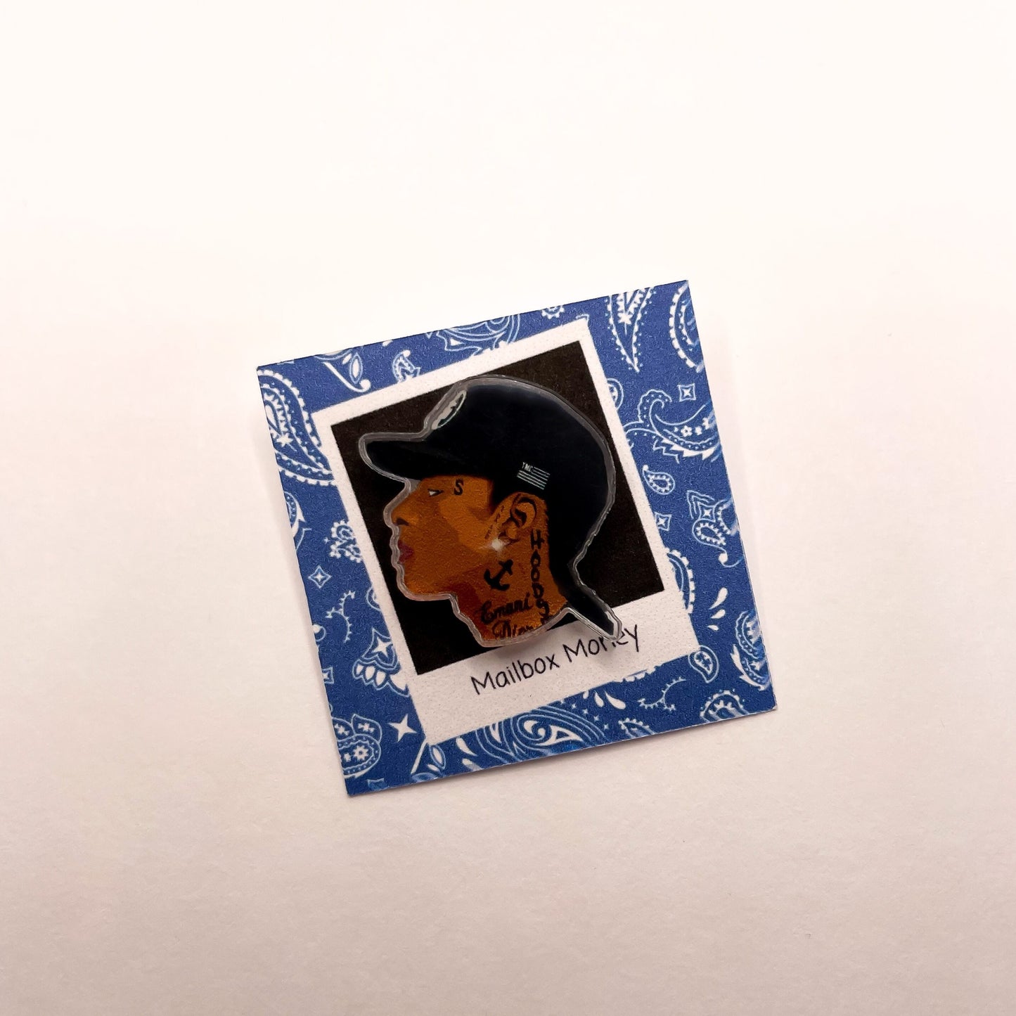 Nipsey Hussle Mailbox Money Pin | Hat, Clothes, Bag Pin | The Marathon Continues | Acrylic Hip Hop Pin