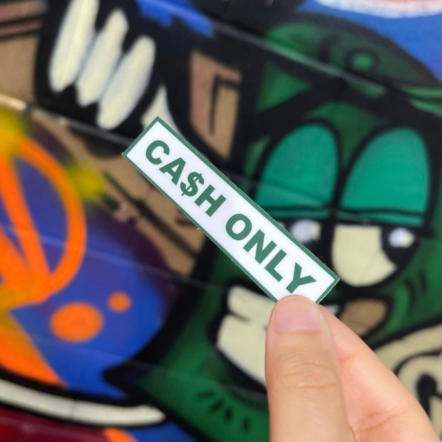 CASH ONLY, Die Cut Sticker | Money Stickers | Laptop, Journal, Water Bottle Stickers | Aesthetic Stickers