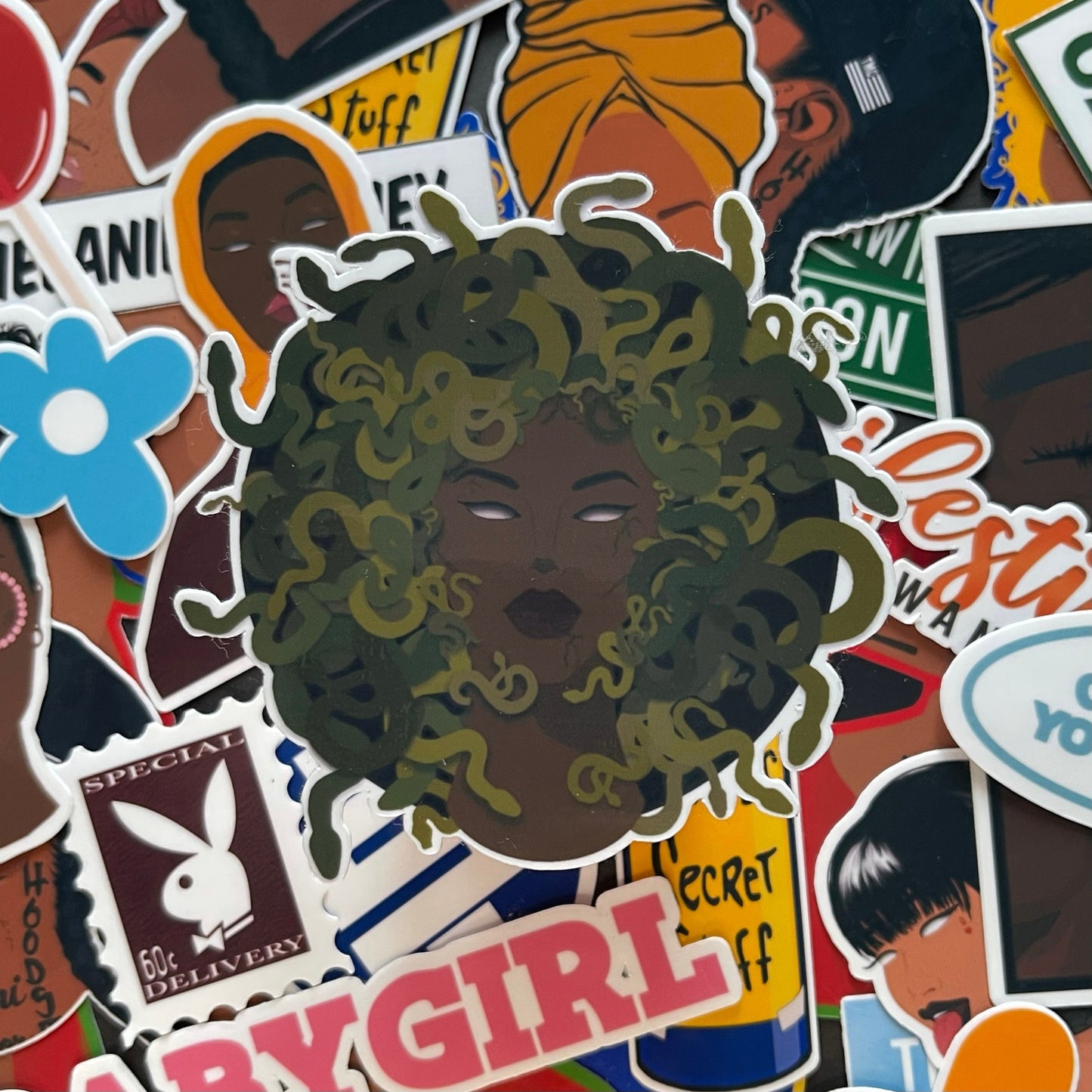 Medusa, Die Cut Sticker | Myth Stickers | Laptop, Journal, Waterbottle Stickers | Snake Stickers