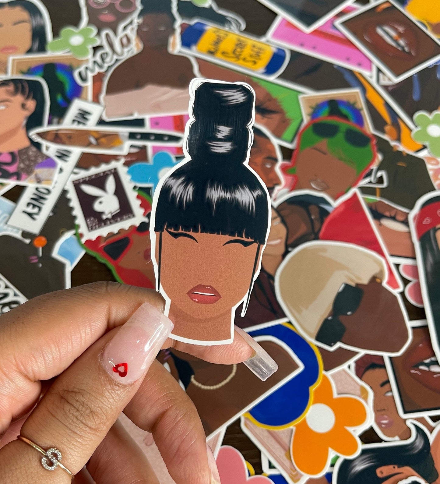 Nicki Minaj, Die Cut Sticker | Hip Hop Stickers | Laptop, Journal, Water Bottle Stickers | Celebrity Stickers