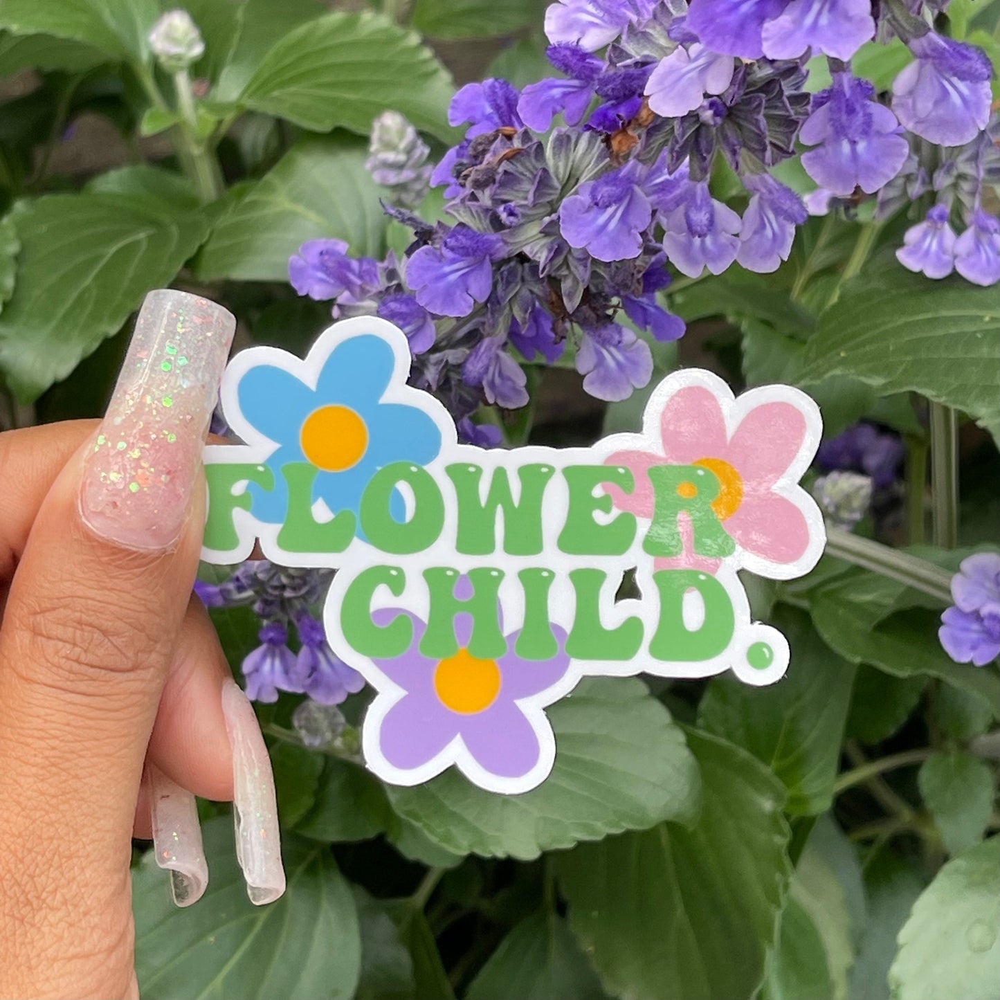 Flower Child Die Cut Sticker | Groovy Flower Stickers | Laptop, Waterbottle, Journal Stickers