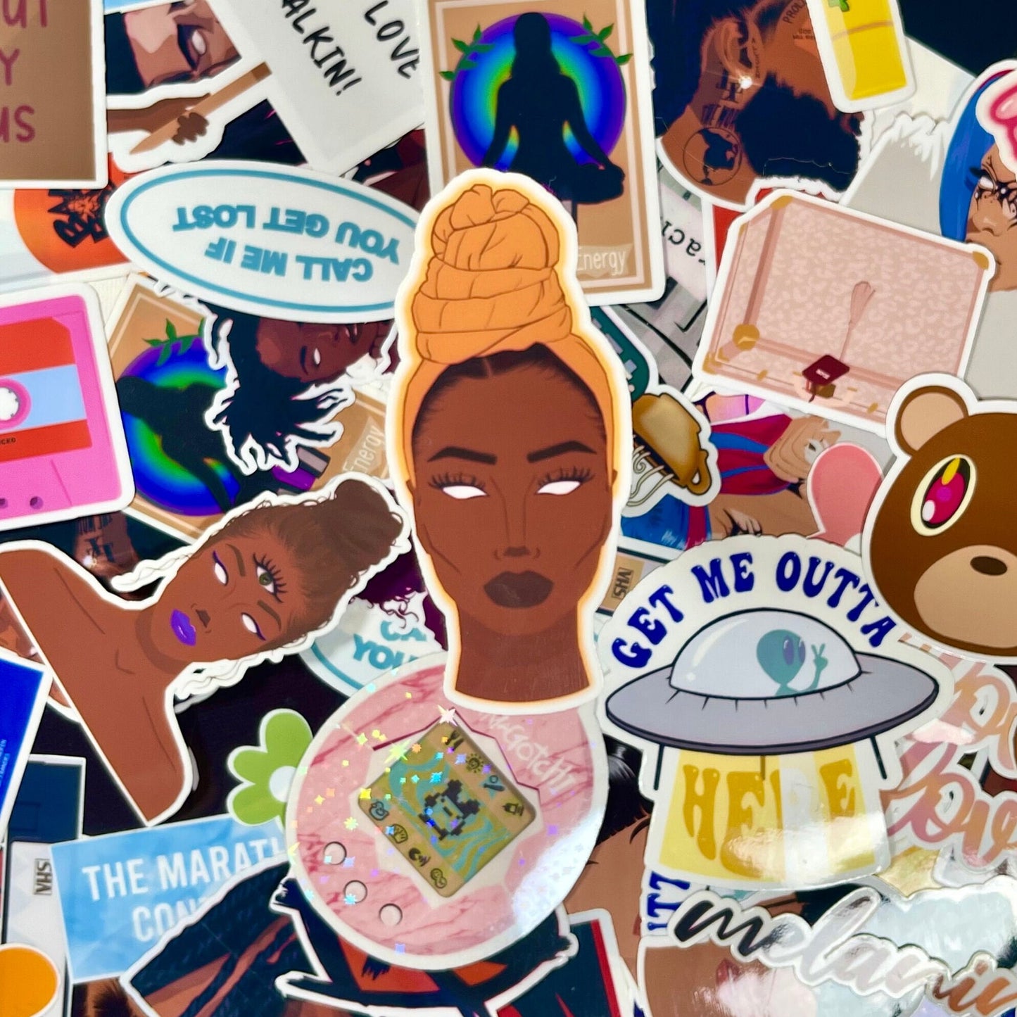 Brown Sugar, Die Cut Sticker | Black Girl Stickers | Laptop, Journal, Water Bottle Stickers | Celebrity, Aesthetic Stickers