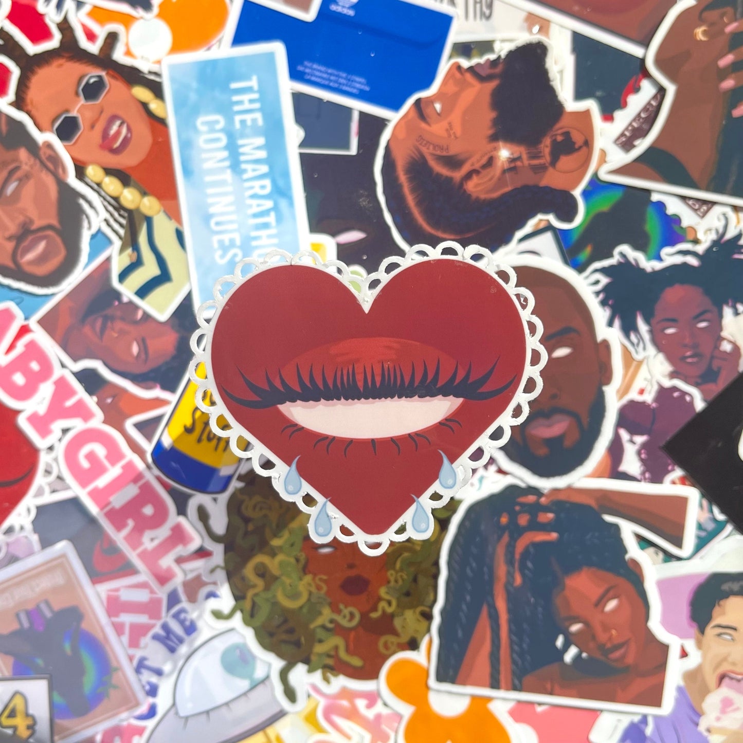 Lonely Heart, Die Cut Sticker | Sad Girl Stickers | Laptop, Journal, Tumbler Stickers | Valentine Stickers