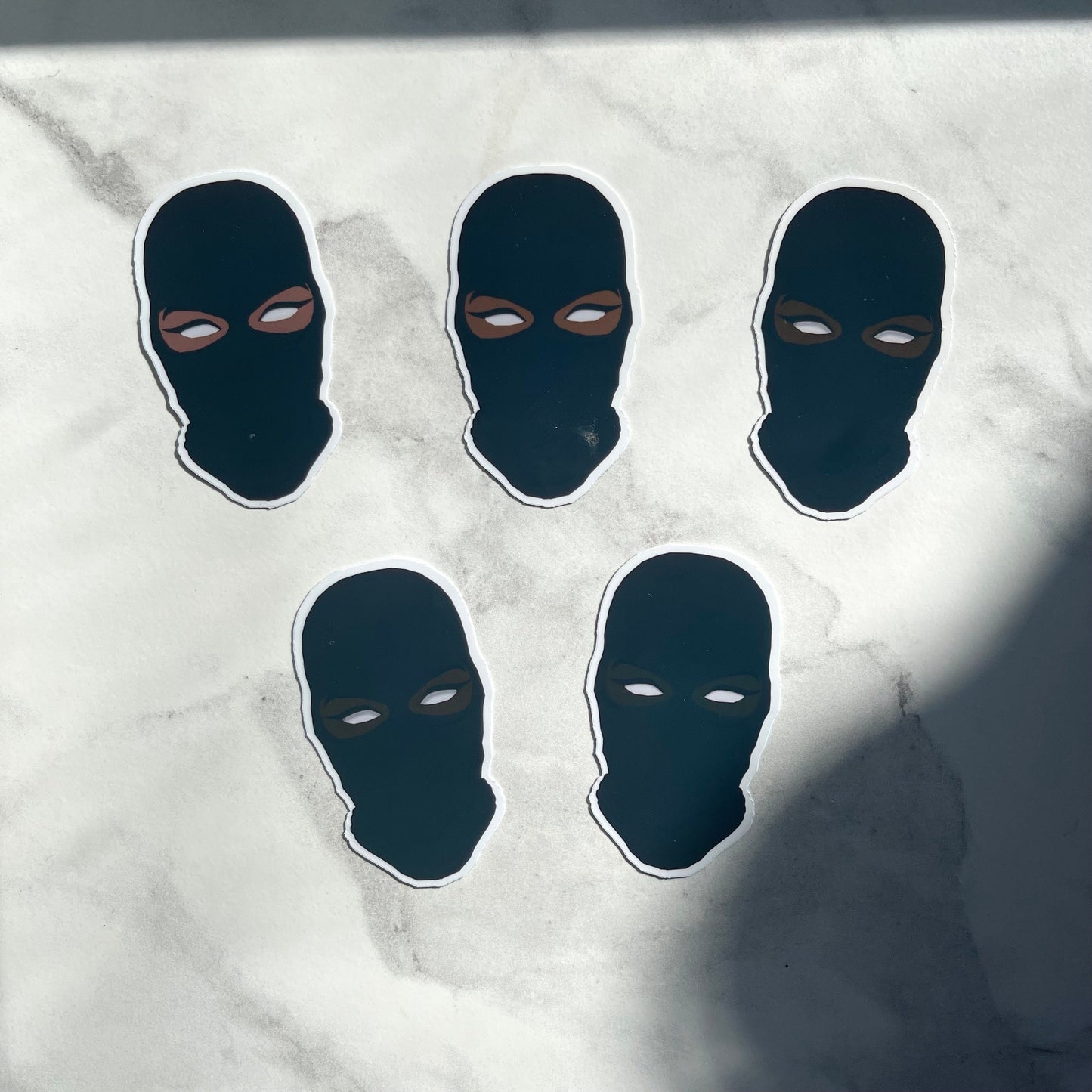 Dark Lane Masks, Die Cut Stickers | Black Stickers | Laptop, Journal, Water Bottle Stickers | Melanin Stickers