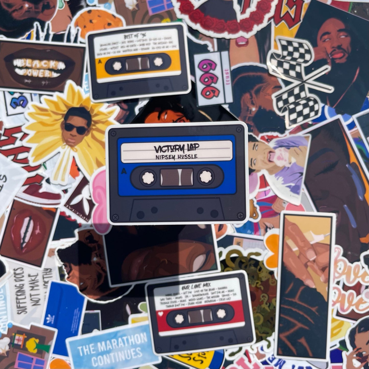 Custom Cassettes Mixtapes | Personalized Stickers | Laptop, Water bottle, Journal, Aesthetic Stickers