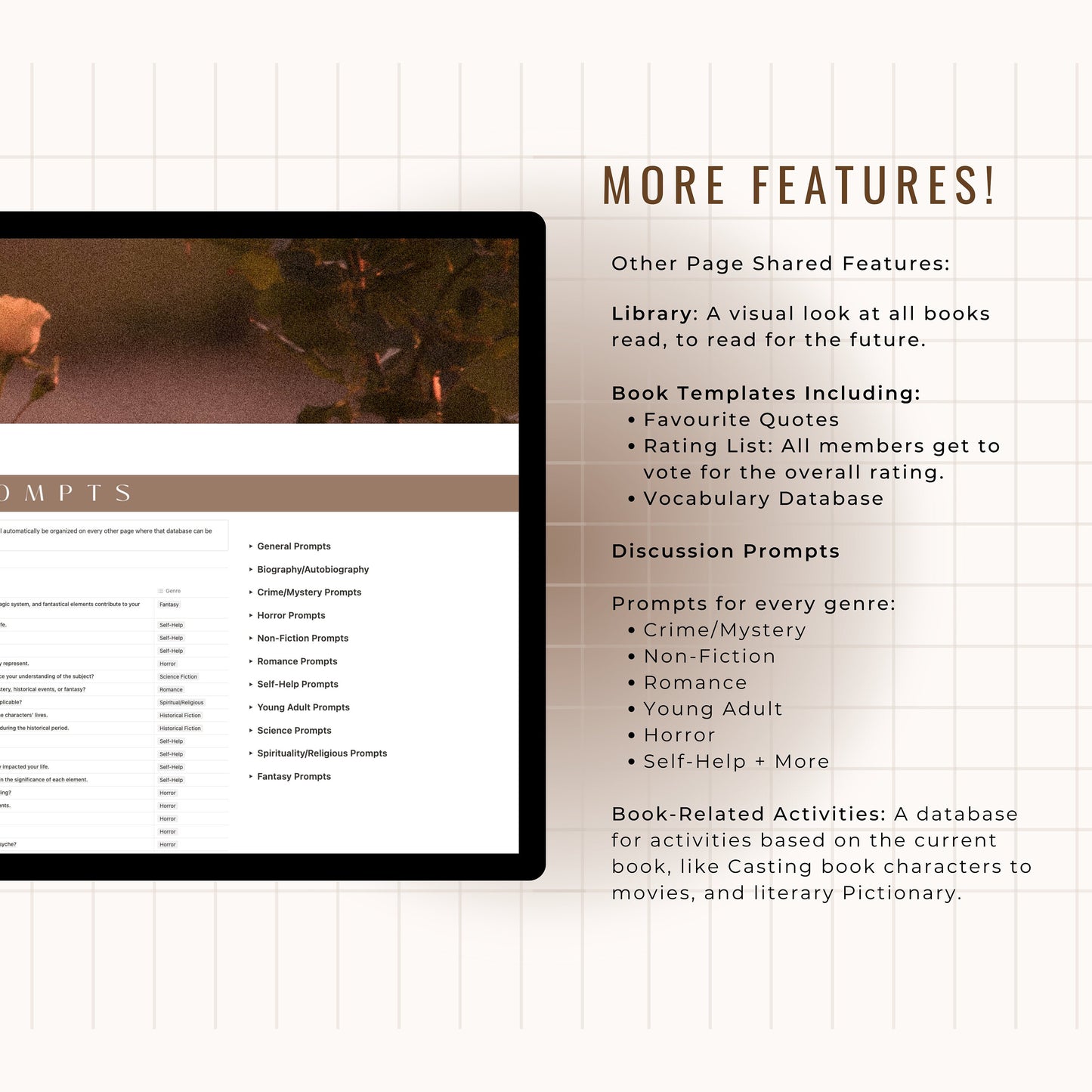 The Book Club Notion Planner Template | Shared Book Club Template | Digital Journal No iPad Needed | Notion Templates | Book Club Meetings