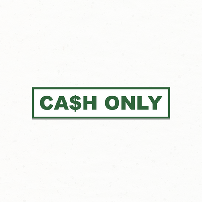 CA$H ONLY Sticker