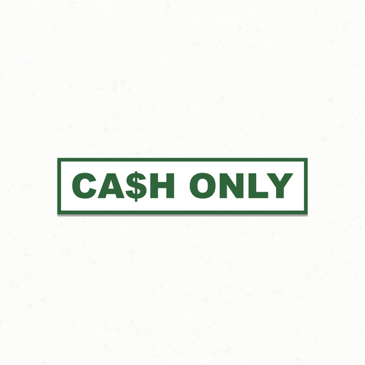 CA$H ONLY Sticker