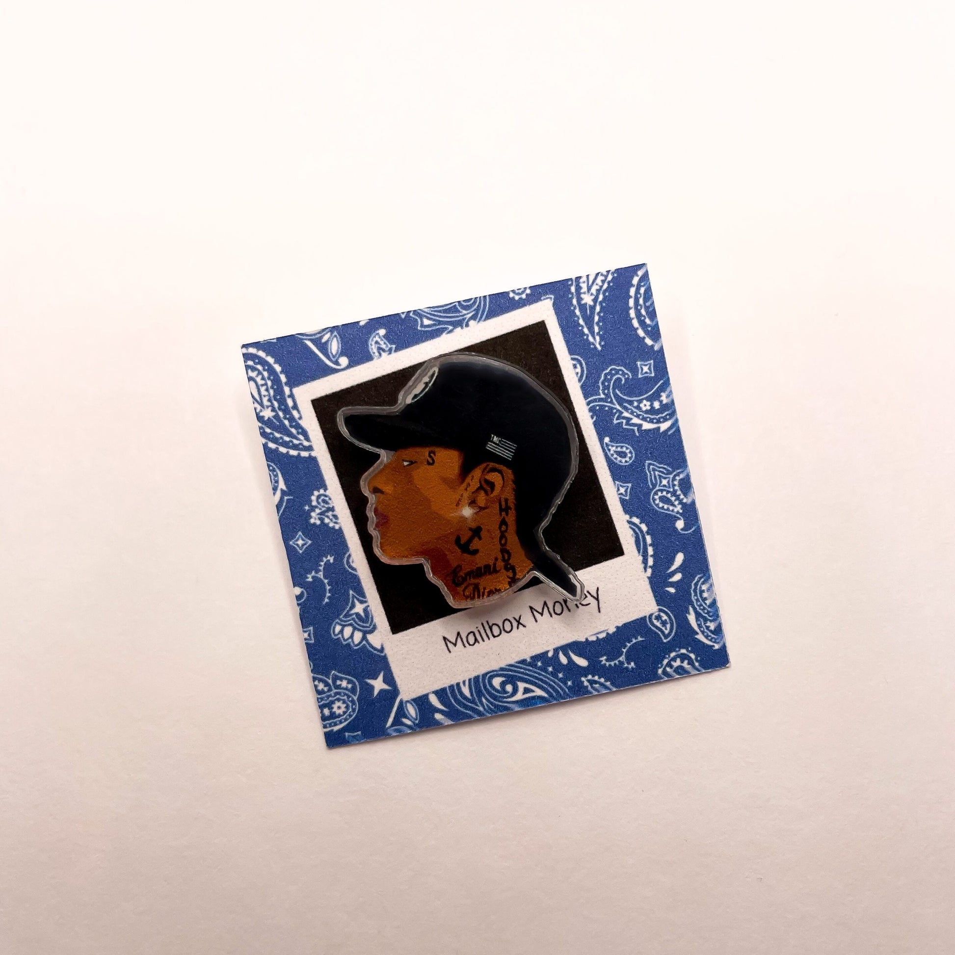 Nipsey Hussle Mailbox Money Pin | Hat, Clothes, Bag Pin | The Marathon Continues | Acrylic Hip Hop Pin