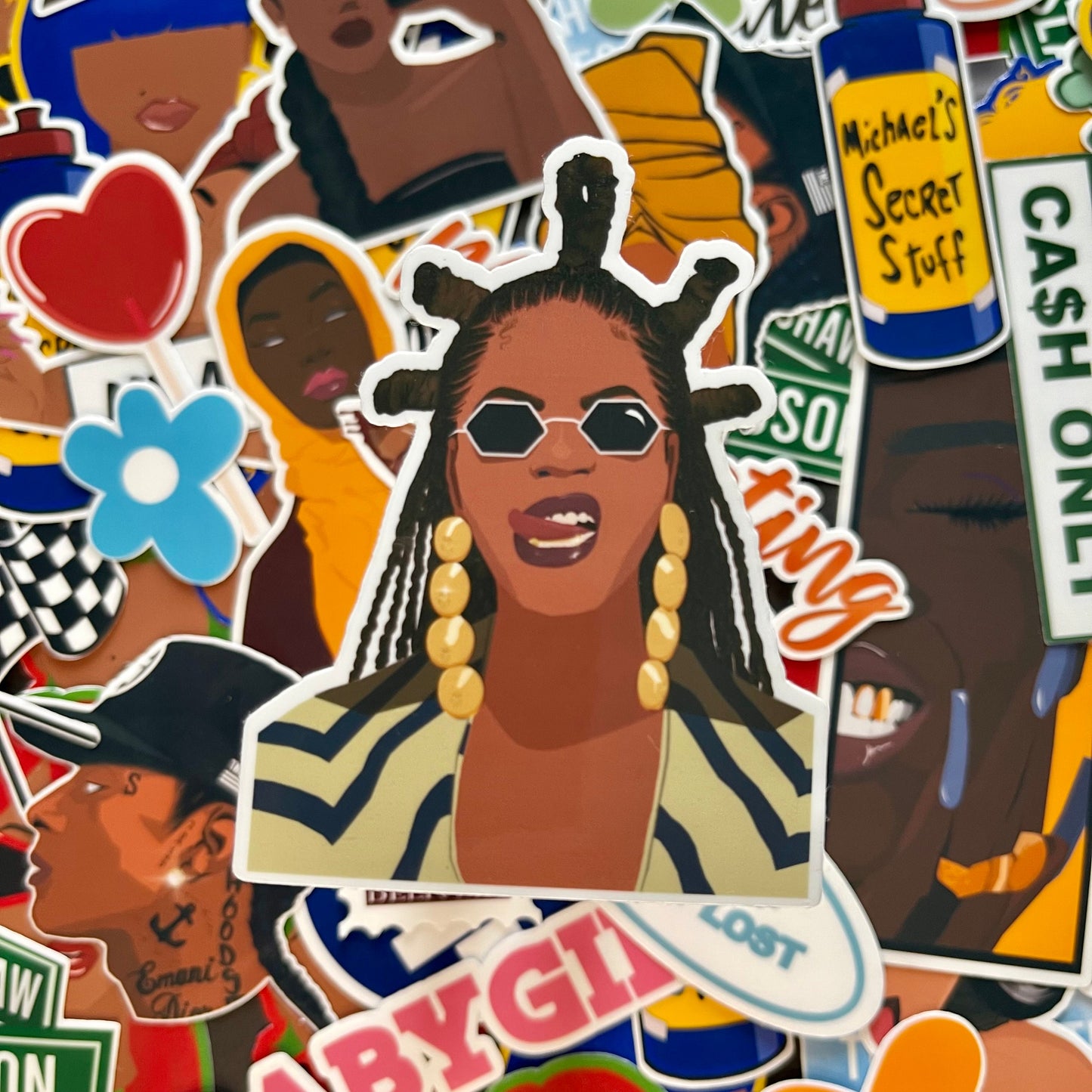 Beyonce, " BLACK IS KING " Die Cut Sticker | Queen Bey, Yonce Stickers | Hip Hop, R&B Stickers | Laptop, Waterbottle, Journal Stickers