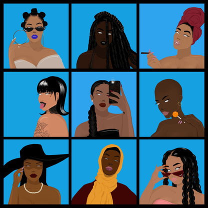 The Boujie Bunch, Die Cut Stickers | Black Girl, Melanin | Aesthetic Stickers | Laptop, Water bottle, Journal Stickers