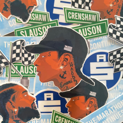 Nipsey Hussle, " Hussle " Die Cut Sticker Pack | Hip Hop , TMC Stickers | Laptop, Journal, Waterbottle Stickers | Celebrity Stickers