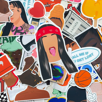 Cardi B, " BARDI " Die Cut Sticker | Cardi B Stickers | Hip Hop, R&B Stickers | Laptop, Water Bottle, Journal Stickers