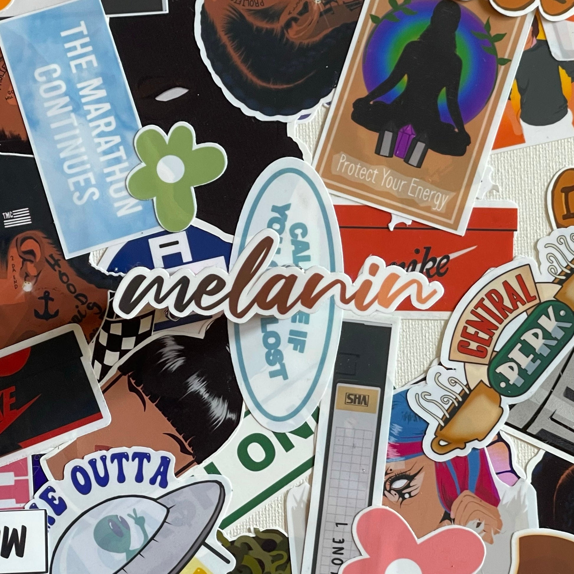 Melanin, Die Cut Sticker | Black Stickers | Laptop, Journal, Waterbottle Stickers | Label Stickers
