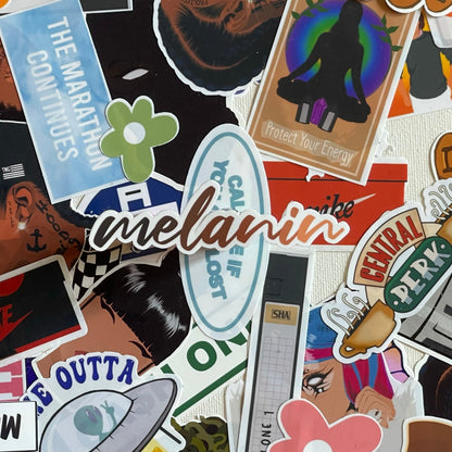 Melanin, Die Cut Sticker | Black Stickers | Laptop, Journal, Waterbottle Stickers | Label Stickers