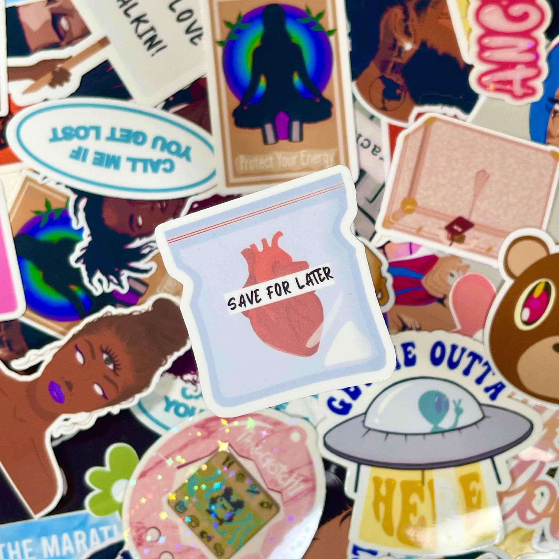 Save For Later Heart Die Cut Sticker | Funny Break Up Stickers | Love, Heart Sticker | Laptop, Waterbottle, Journal Stickers