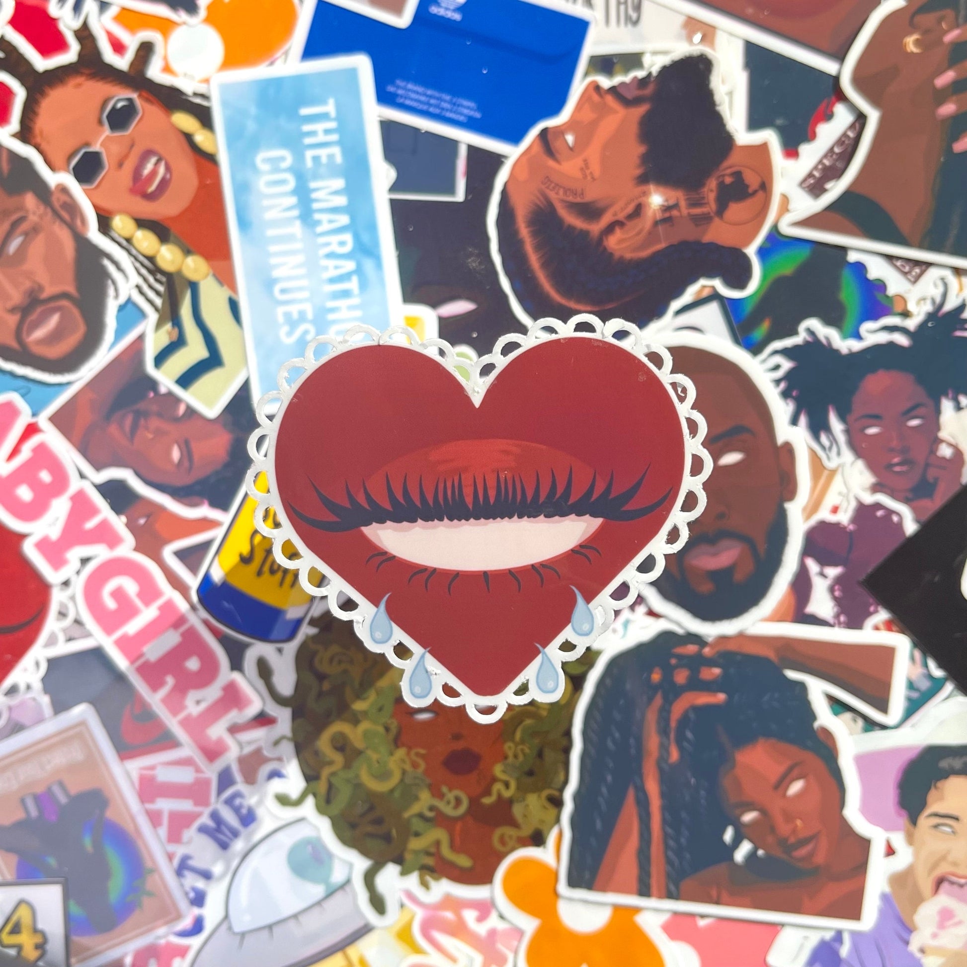 Lonely Heart, Die Cut Sticker | Sad Girl Stickers | Laptop, Journal, Tumbler Stickers | Valentine Stickers