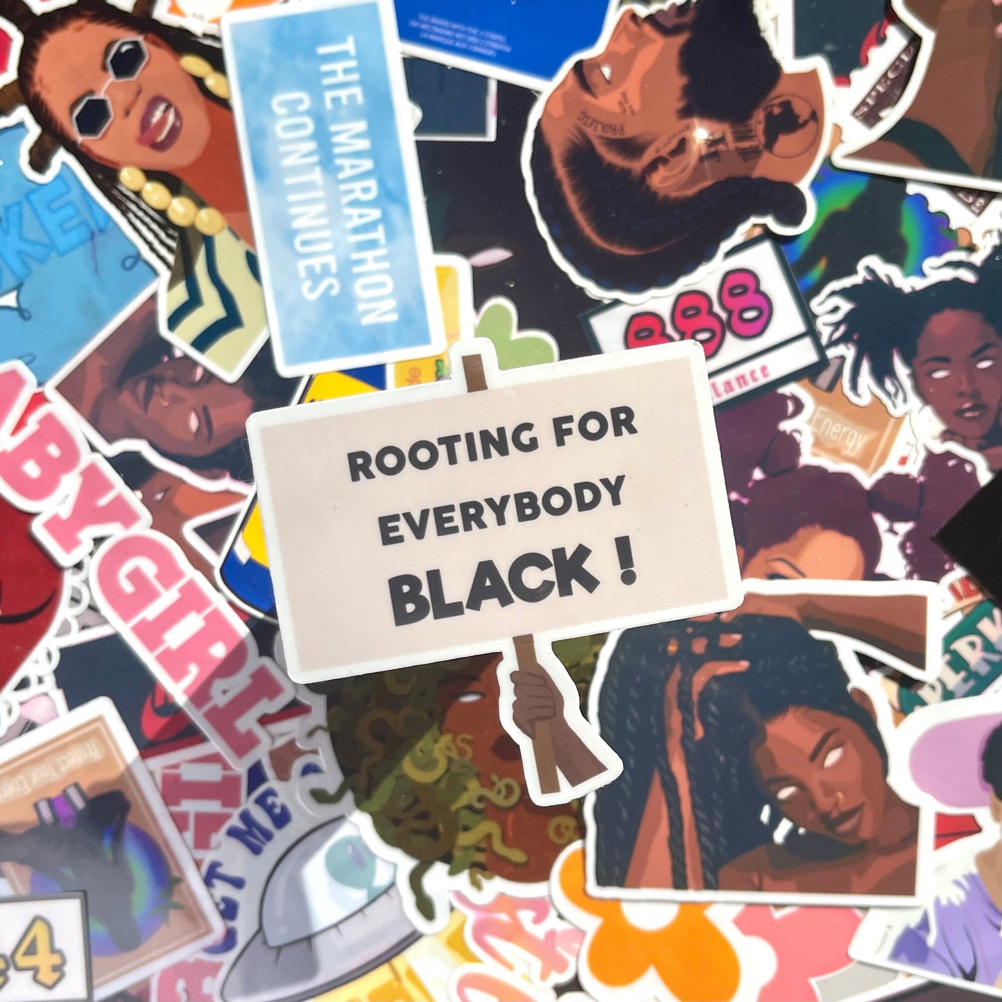 Rooting for You Sign .04 | Black History Month Stickers | Laptop, Journal, Tumbler Stickers | Black Excellence Stickers